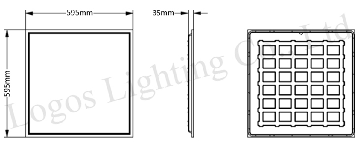 Direct lit Panel Dimmensions