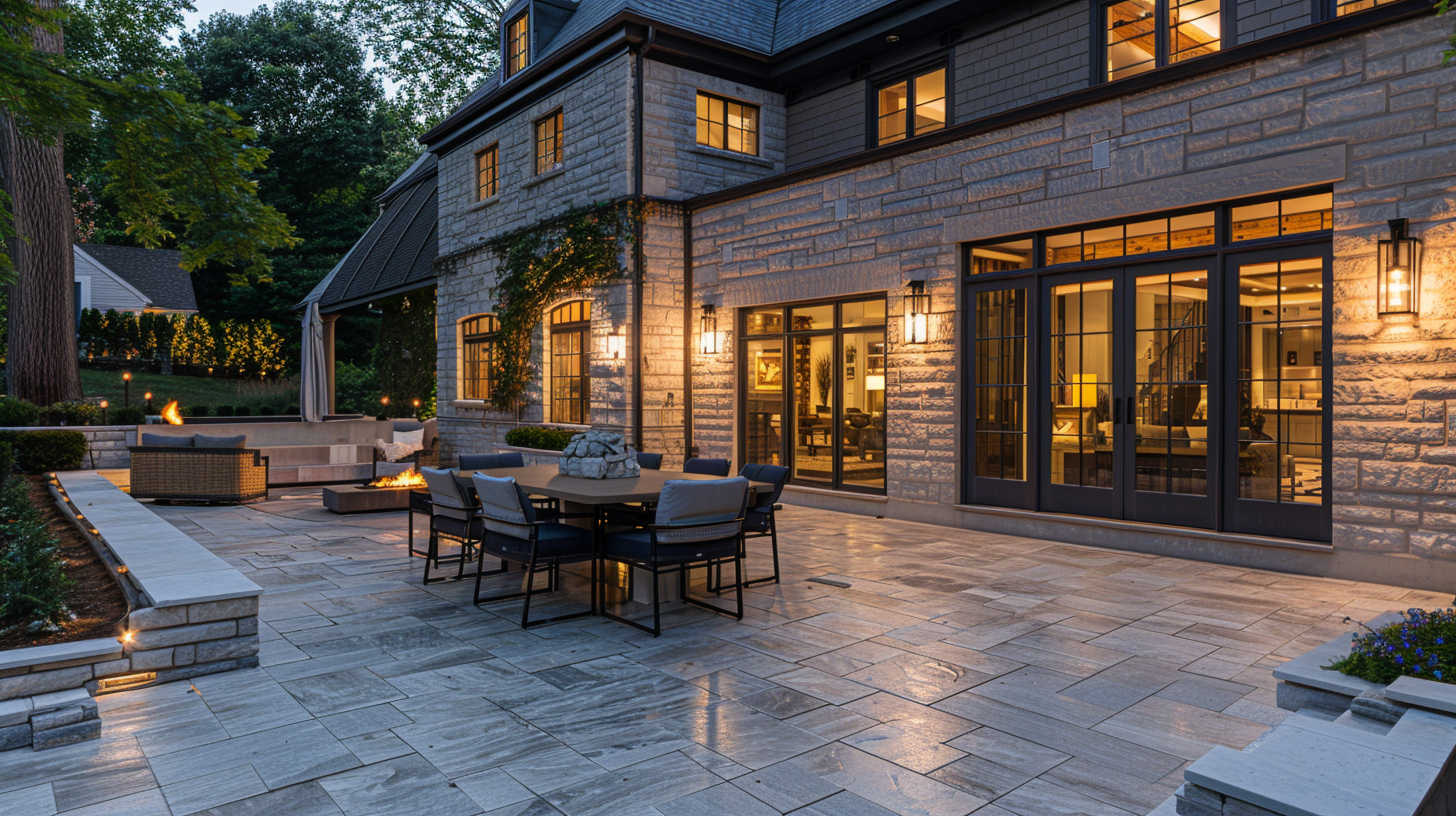 An_outdoor_patio_with_bespoke_wall_lighting