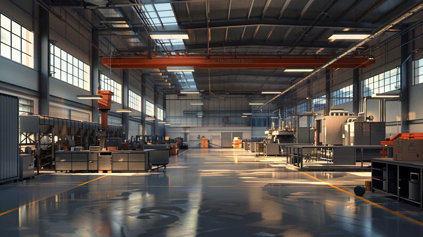 contemporary_factory_floor_featuring_large_industrial_lighting