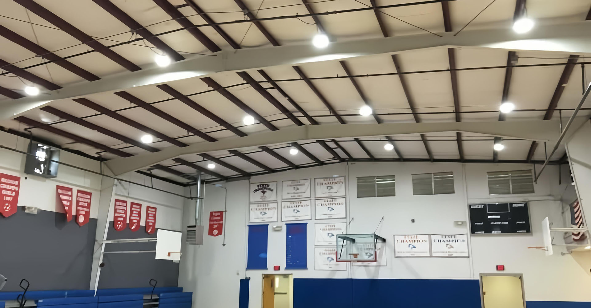 school-gym with LED high bay light