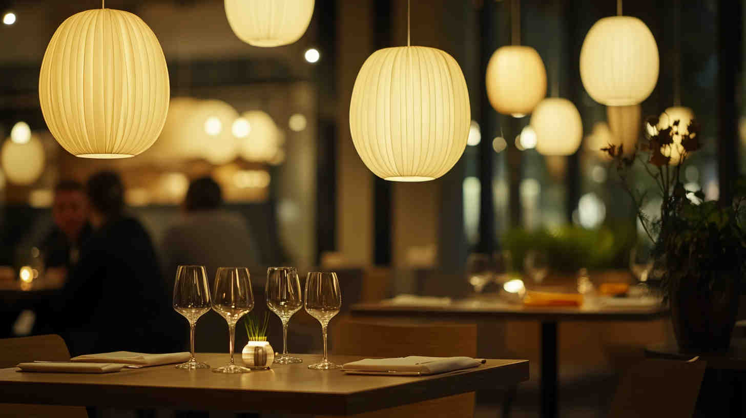 high-end_restaurant_with_dimmable_LED_pendant_lights