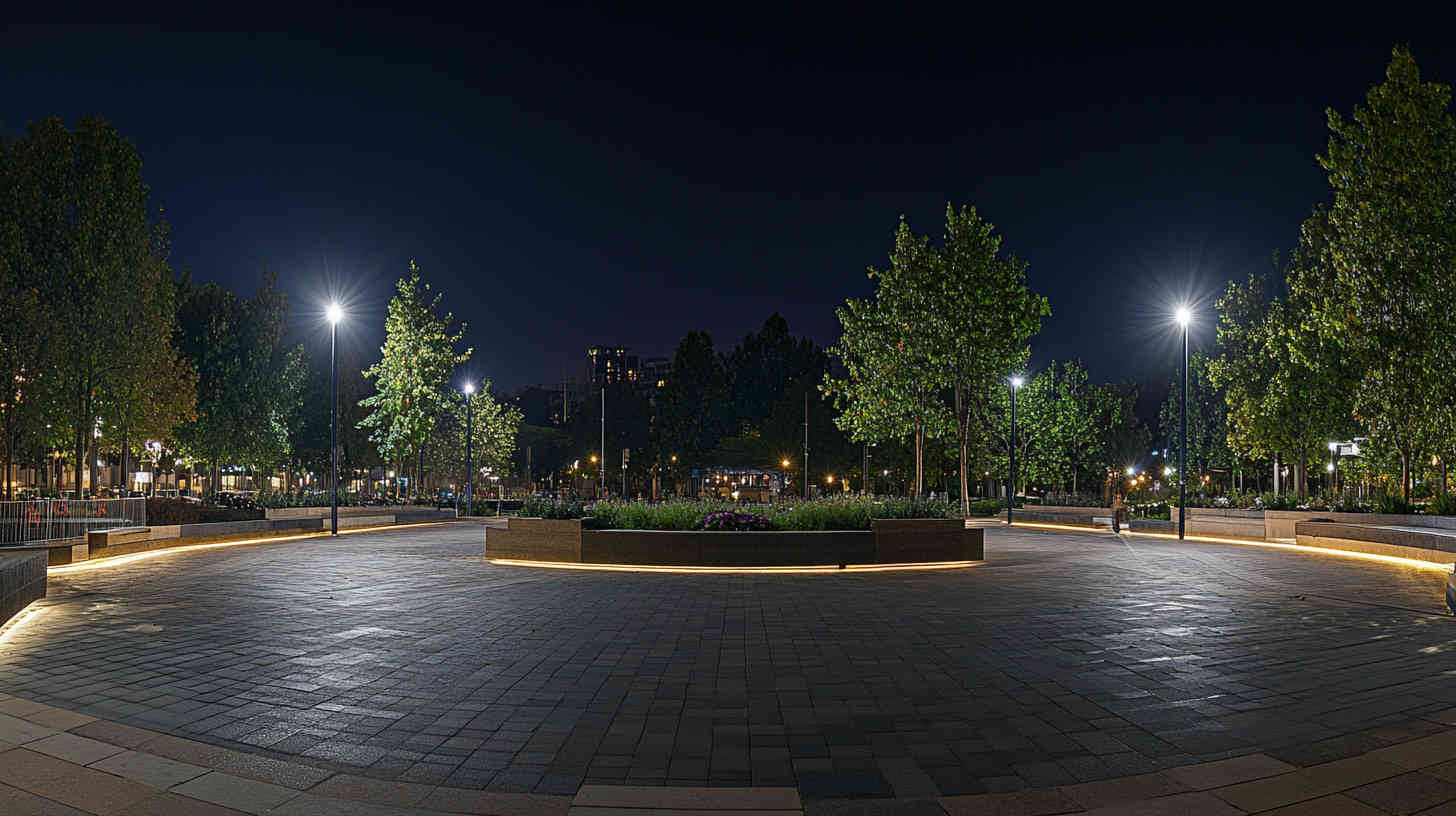 A_panoramic_shot_of_a_public_square_with 