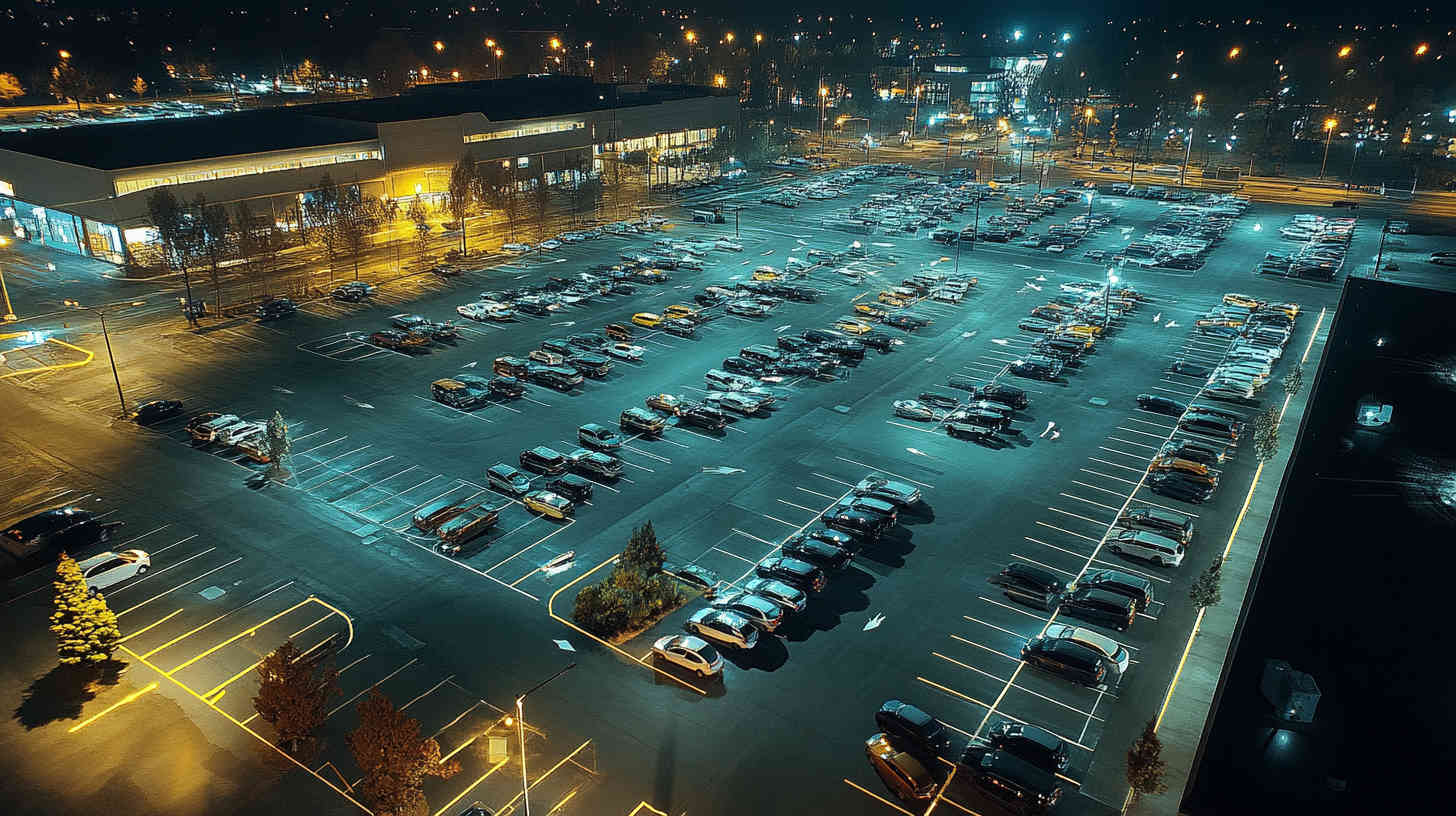 Area_LED_light_illuminating_a_large_outdoor_parking_lot