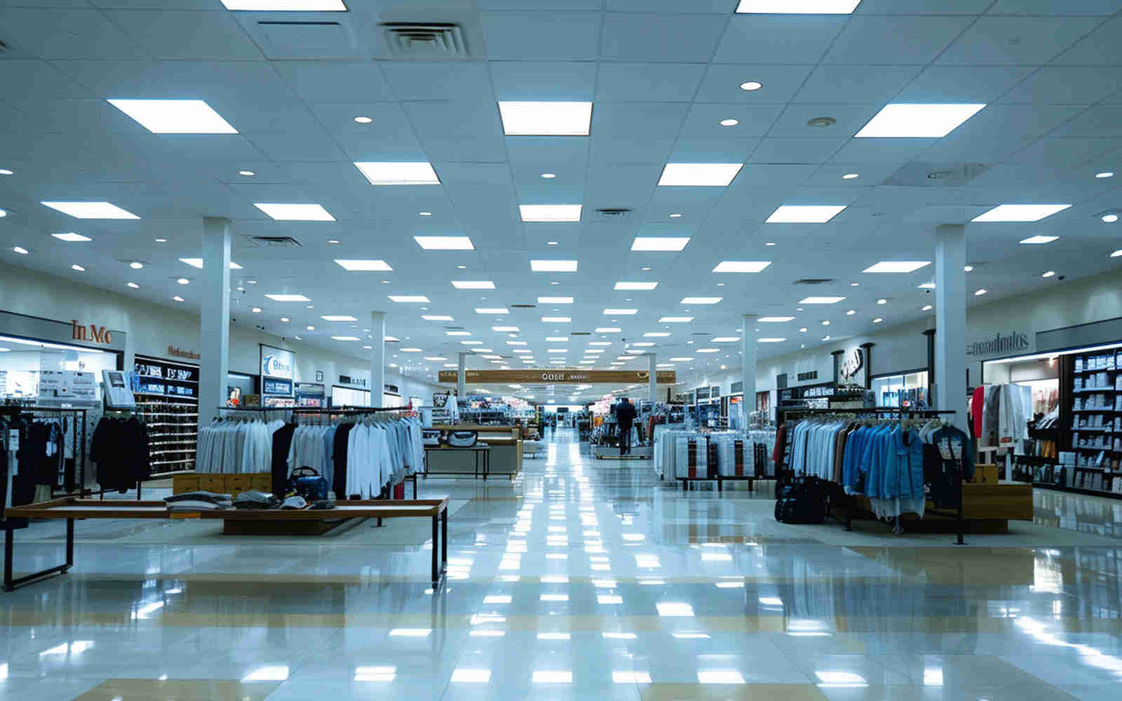 LED Panel Light installed in Shopping Store