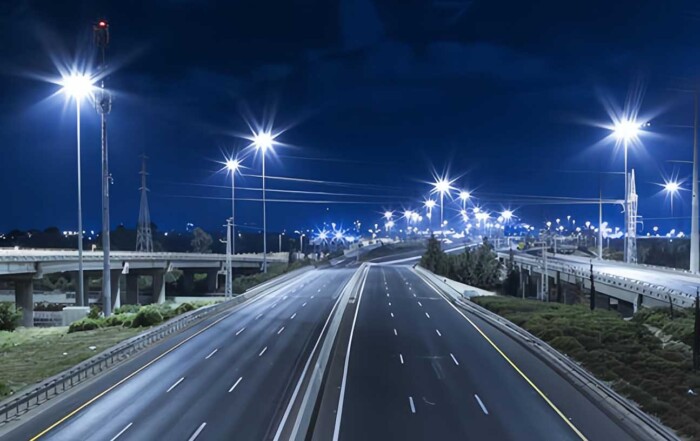 LED street lights in highway